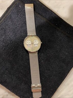 Skagen Pride Silver Mesh Band Watch with Illustrated Dial